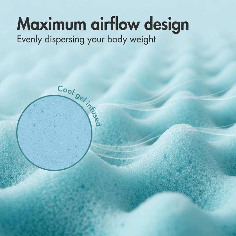Aeris™ Airflow Memory Foam Mattress Topper